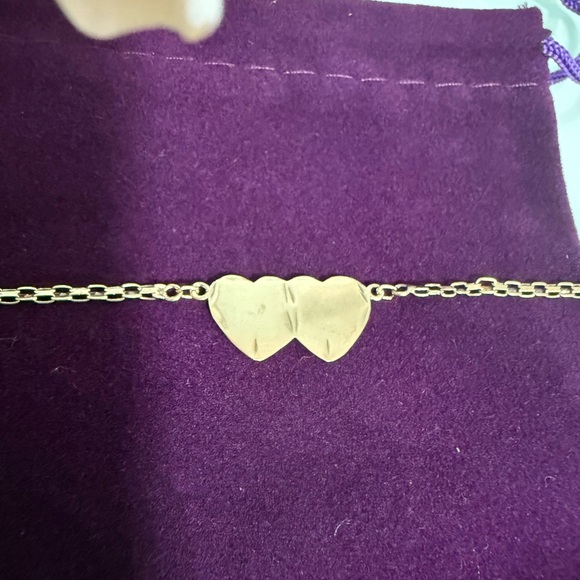 14k Gold Heart Charm Bracelet - Picture 7 of 9
